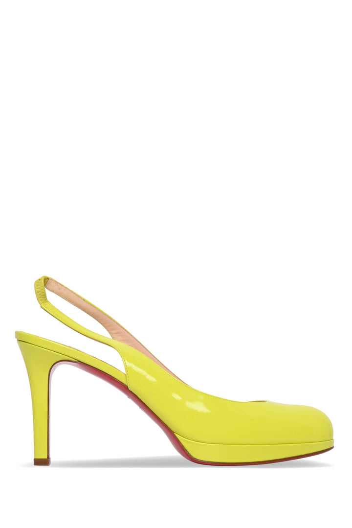 Christian Louboutin Size 41 Patent Leather Slingback Pumps