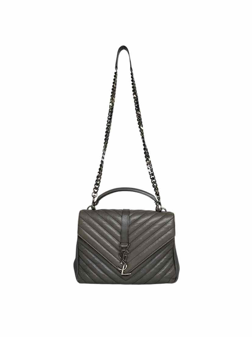 Saint Laurent Matelasse Medium College Satchel