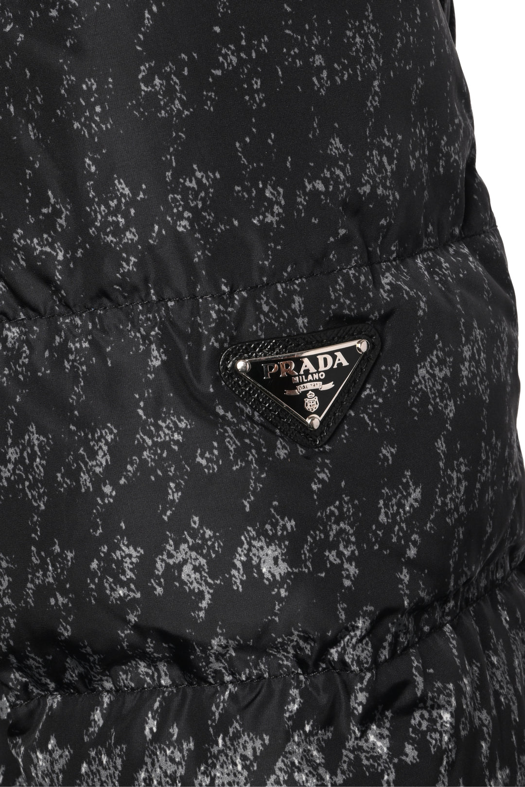 Prada Size 40 2014 Houndstooth Puffer Jacket