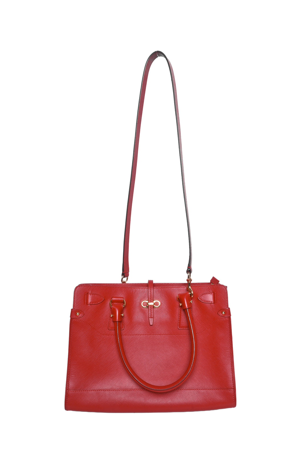 Salvatore Ferragamo Saffiano Leather Briana Small Tote