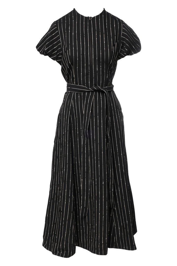 Ulla Johnson Size 8 Pinstripe Zip-Front Maxi Dress