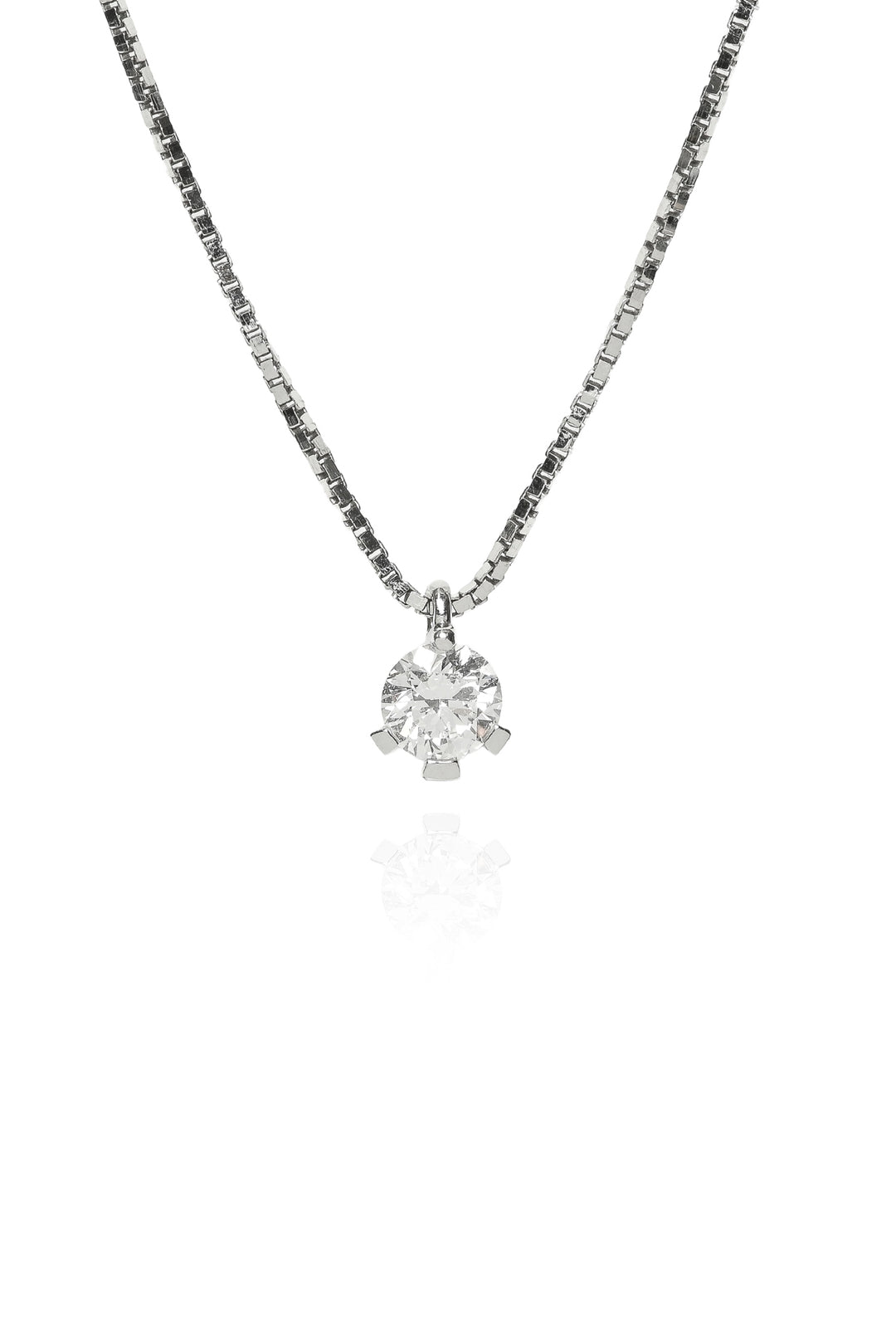 Pandora14K White Gold 0.50 ct Lab Grown Diamond  Necklace