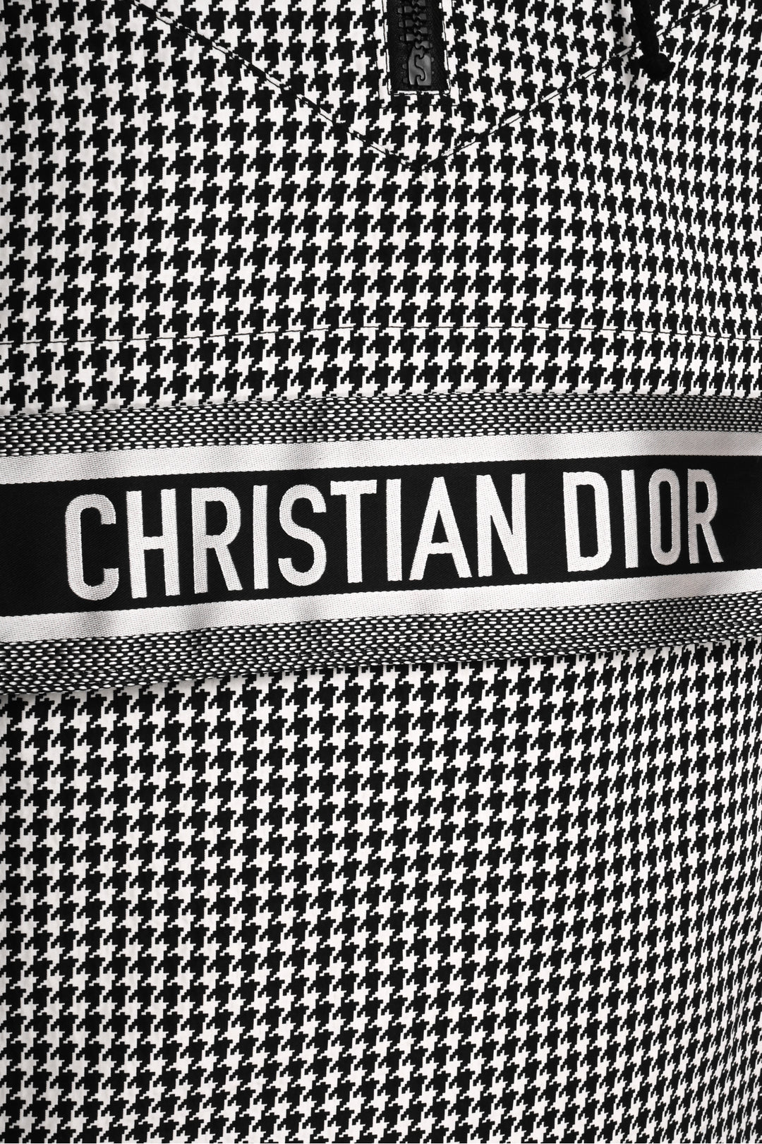 Christian Dior Size S Houndstooth Hooded Anorak Jacket