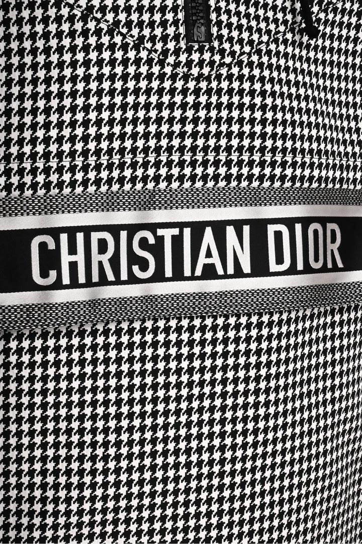 Christian Dior Size S Houndstooth Hooded Anorak Jacket