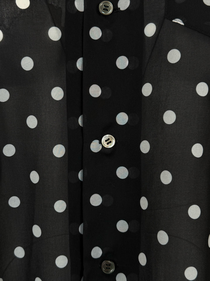 Comme Des Garcons Size XS Sheer Polka Dot Blouse