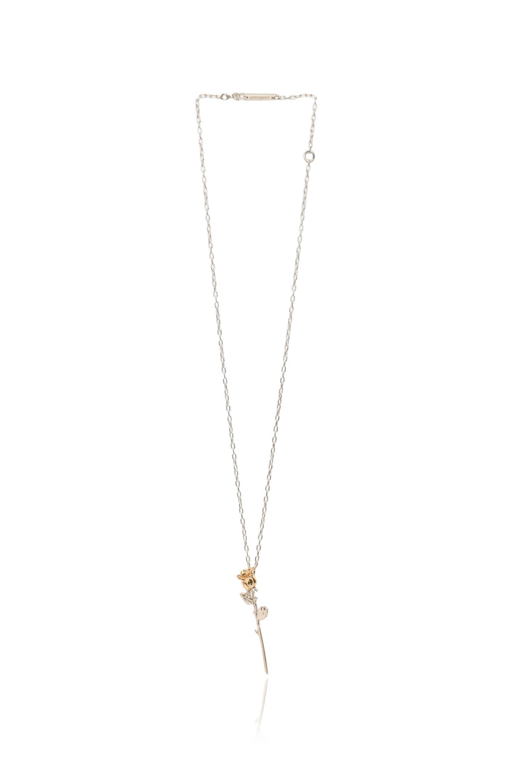 Ambush Sterling Silver Rose Charm Necklace