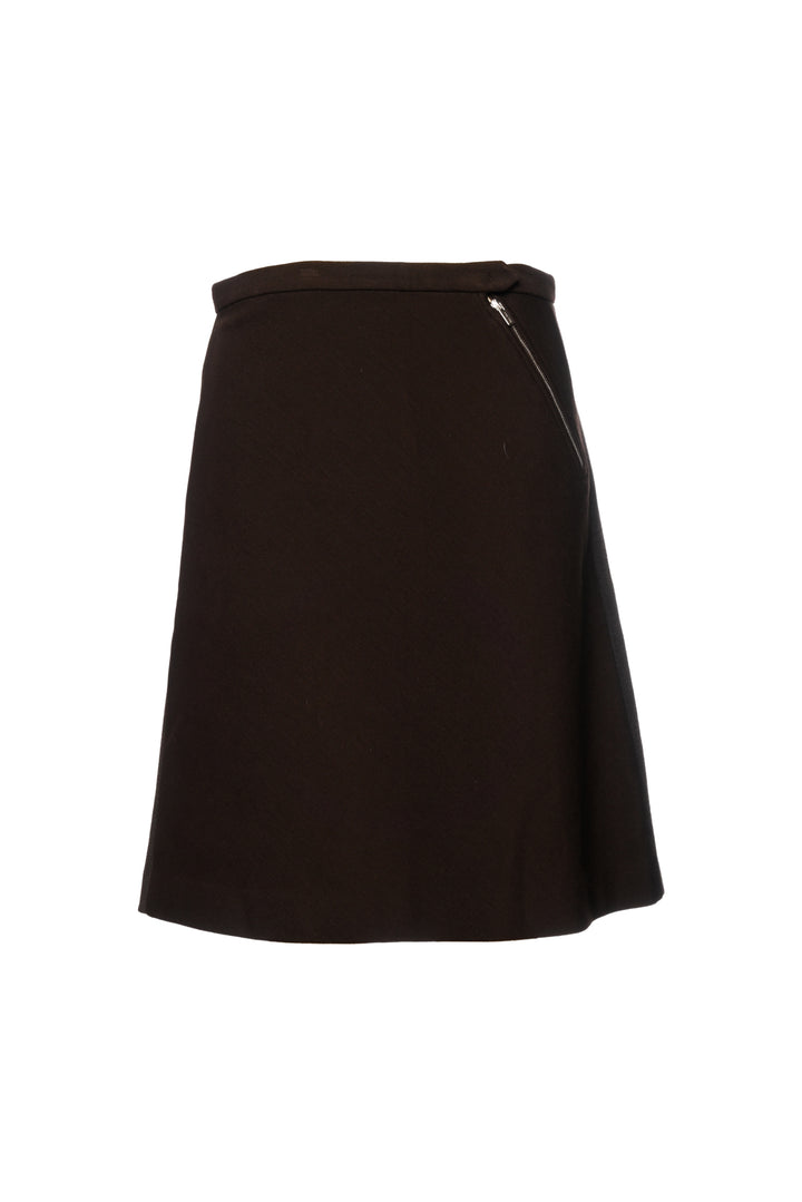 Miu Miu Size XS 2025 Logo Flared Knit Mini Skirt