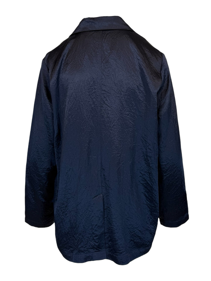 Eileen Fisher Size S Textured Satin Long Blazer