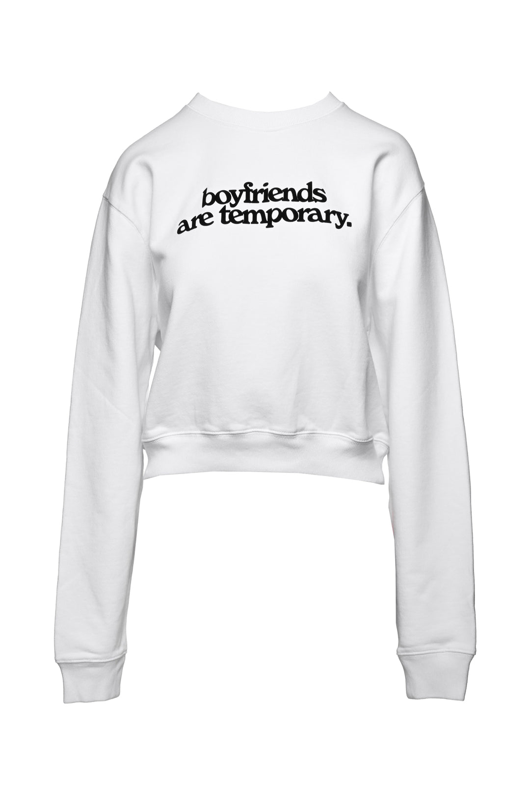 Off White Size S Cropped Boyfriend Sweatshirt