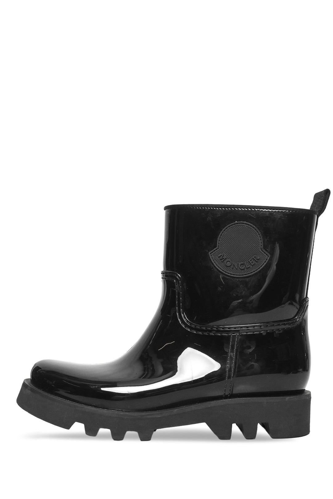Moncler Size 40 High Shine Finish Ankle Rain Boots