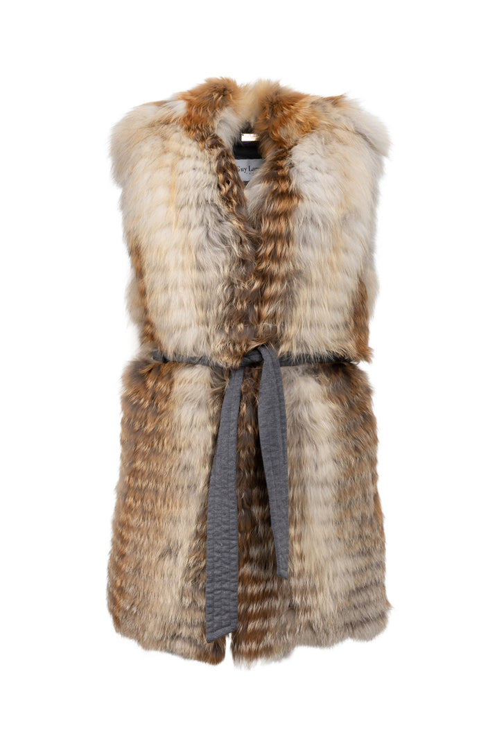 Guy Laroche Size 40 Fur Long Vest
