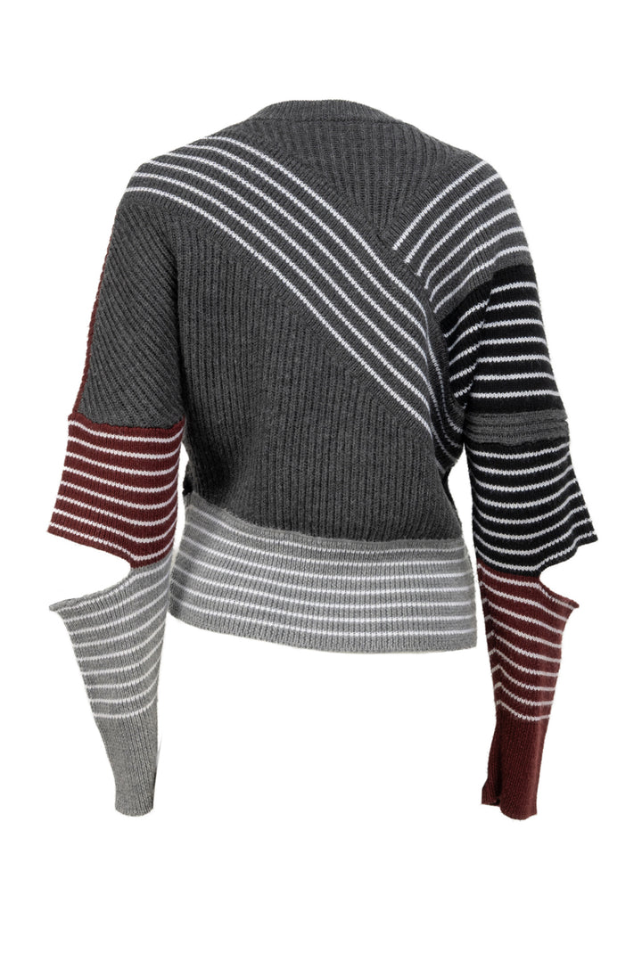 Stella Mccartney Size 42 Striped Wool Sweater