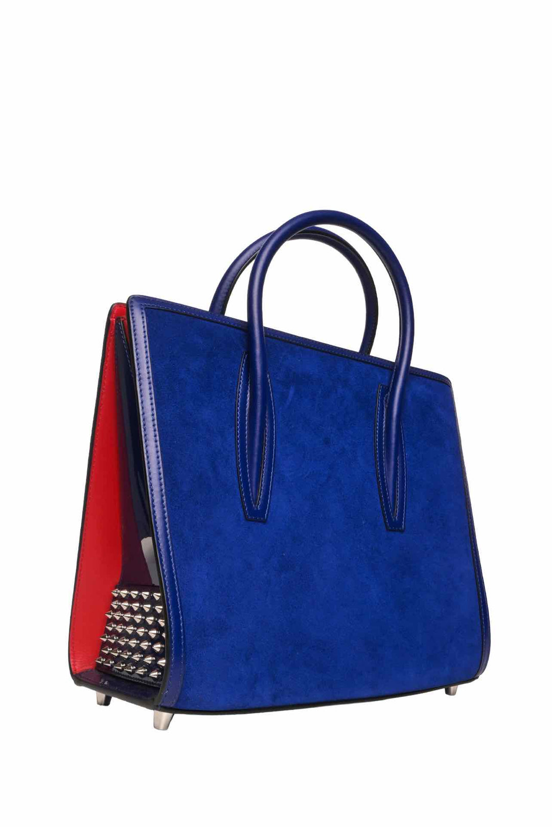 Louboutin Medium Studded Leather & Suede Paloma Tote