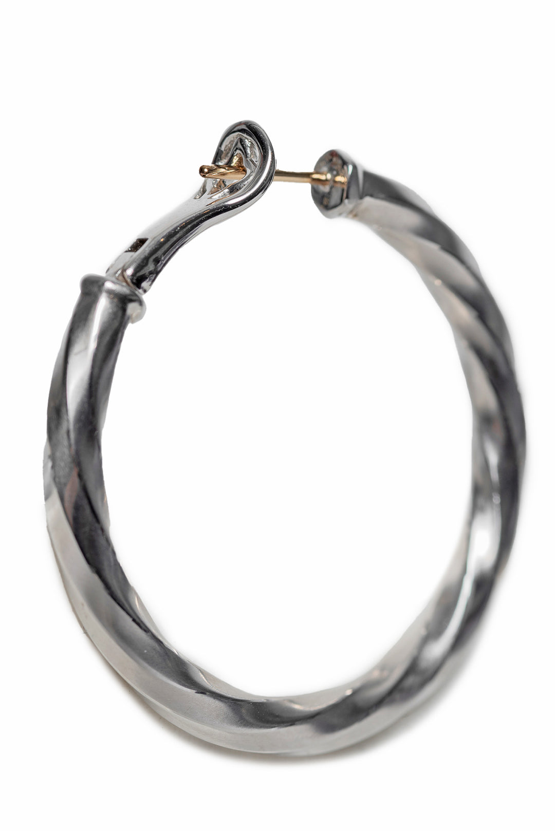 David Yurman Cable Edge Silver Hoop Earrings