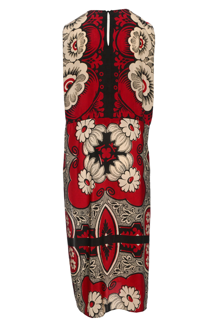 Valentino Size 8 Printed Midi Dress