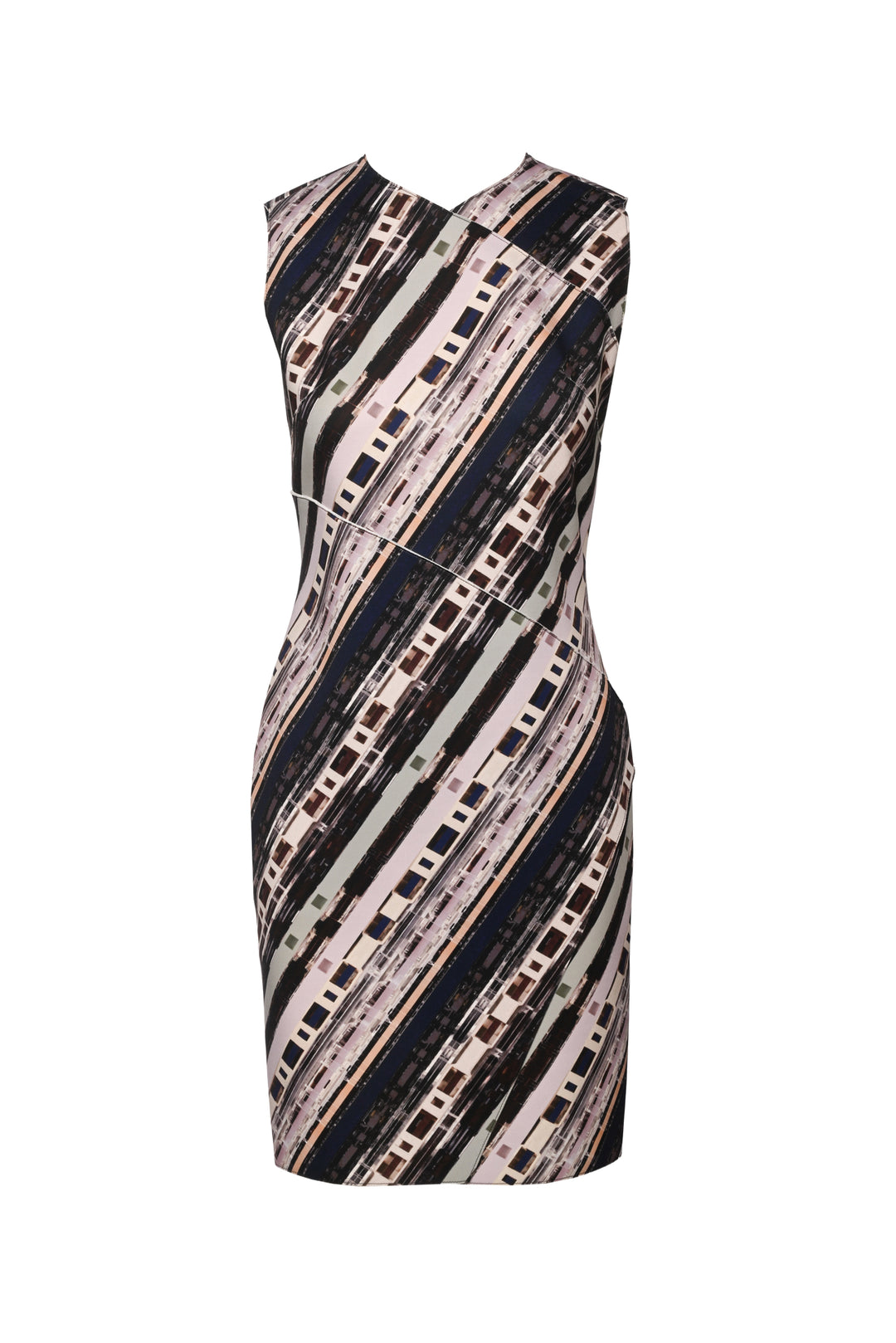 Carven Size M Sleeveless Cassette-Print Midi Dress