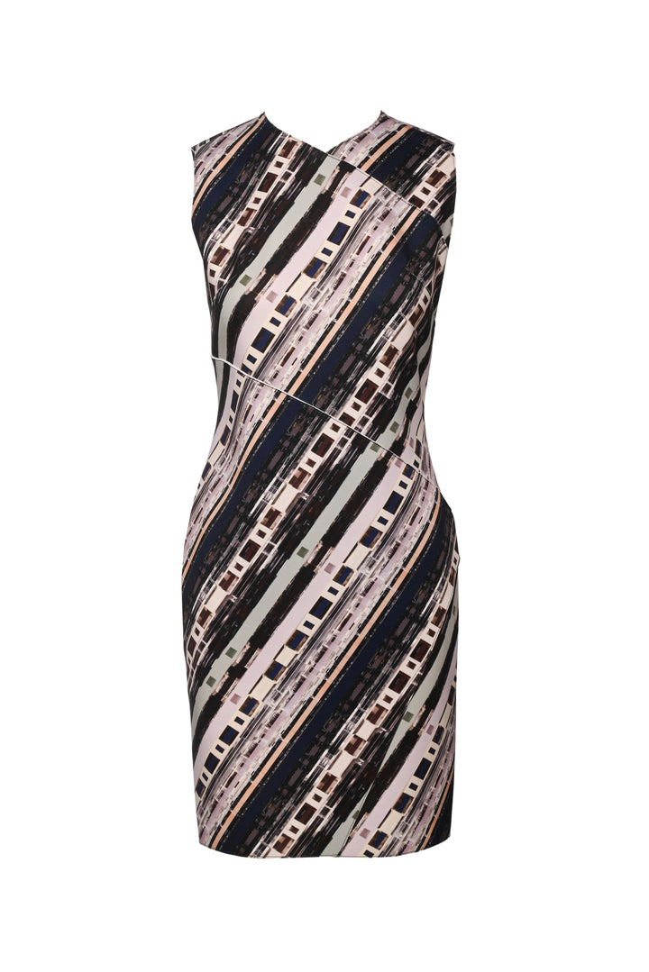 Carven Size M Sleeveless Cassette-Print Midi Dress