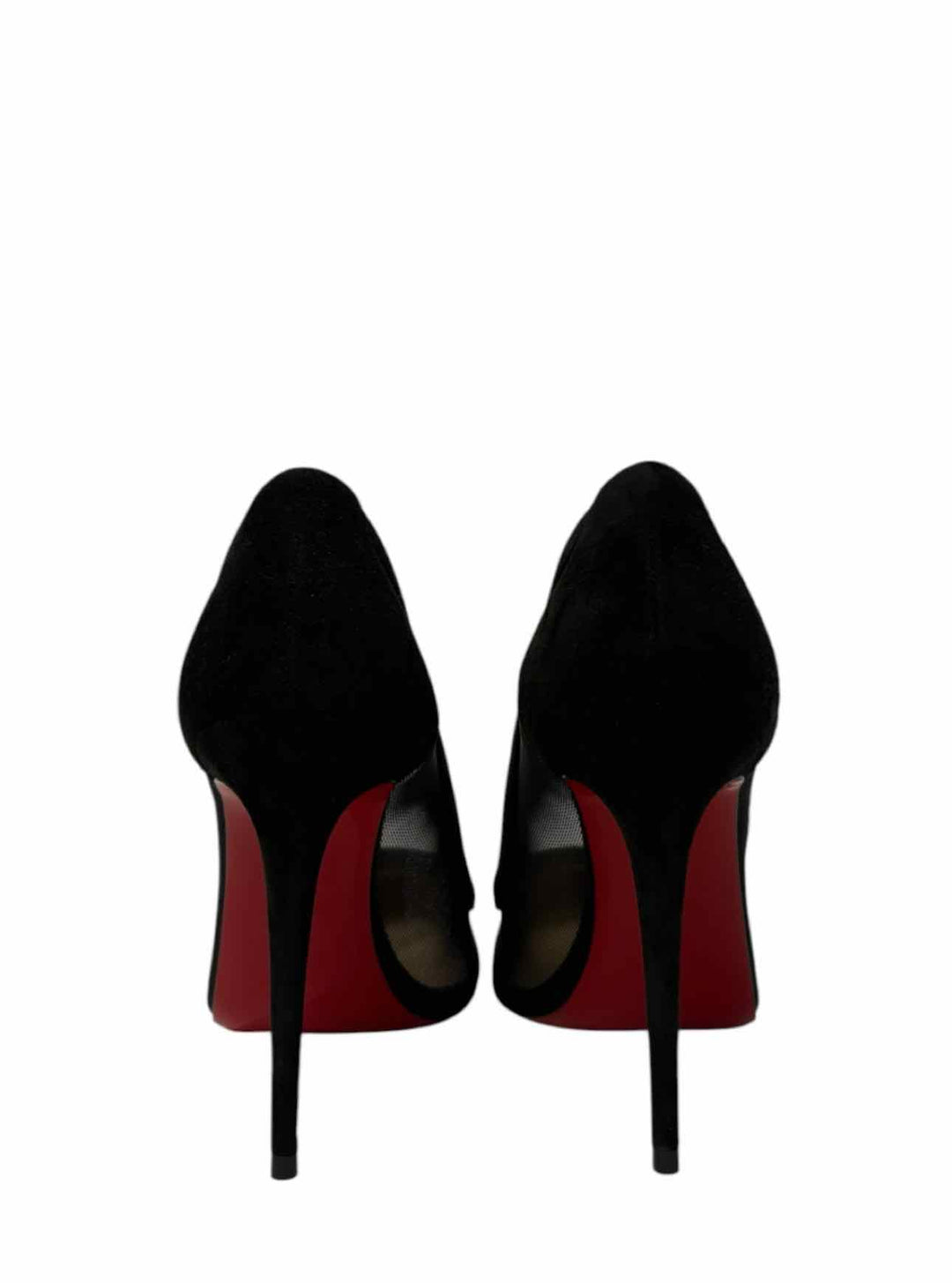 Christian Louboutin Size 35 Galativi 100 Mesh & Suede Pumps