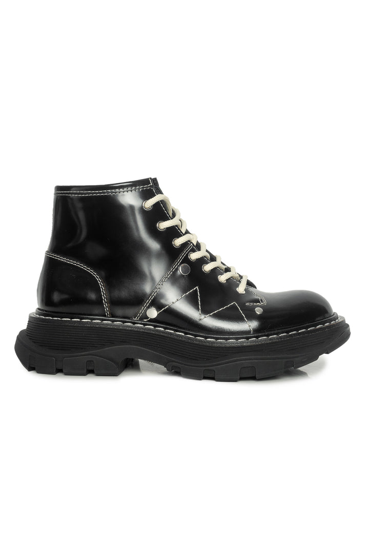 Alexander Mcqueen Size 36 Contrast Stitch Combat Boots