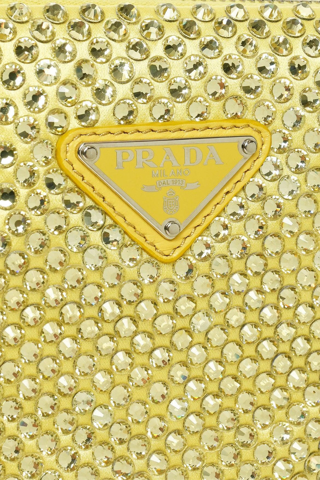 Prada Crystal Studded Satin Pouch