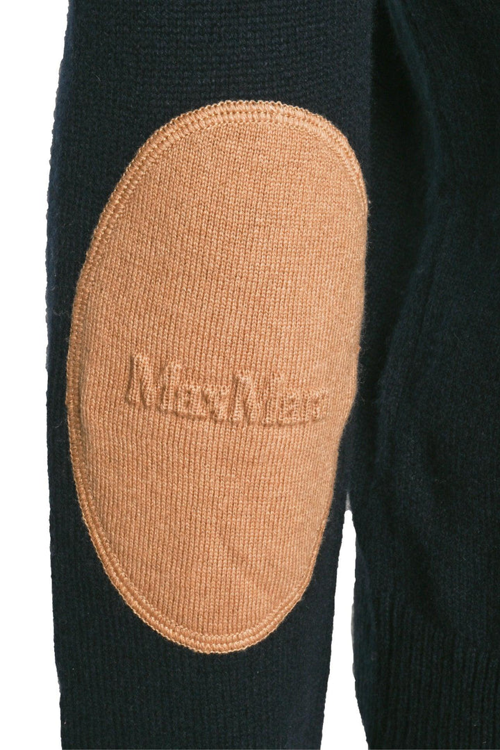 'S Max Mara Size M Contrast Logo Pockets Wool Sweater