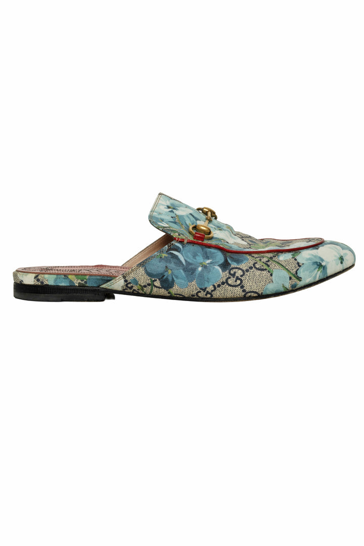 Gucci Size 38.5 Princetown GG Blooms Loafer