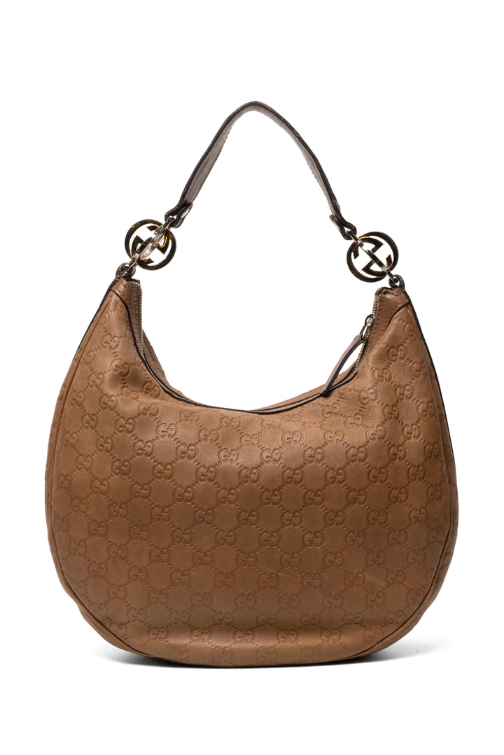 Gucci Guccissima GG Twins Hobo Shoulder Bag