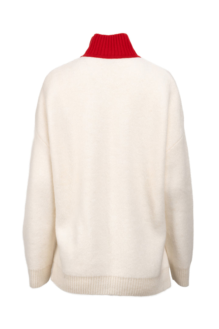 Fendi x Fila Size 2 Logo Embroidered Turtleneck Sweater