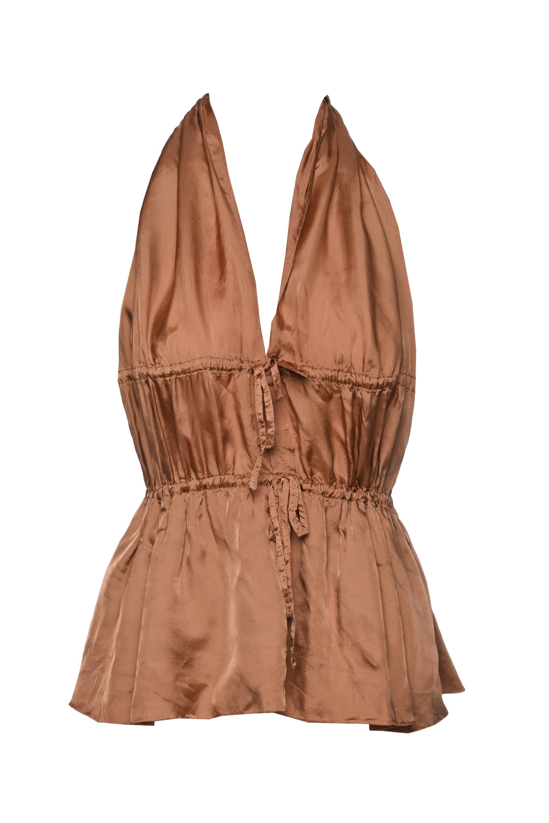 Dries Van Noten Size 36 Gathered Halterneck Top