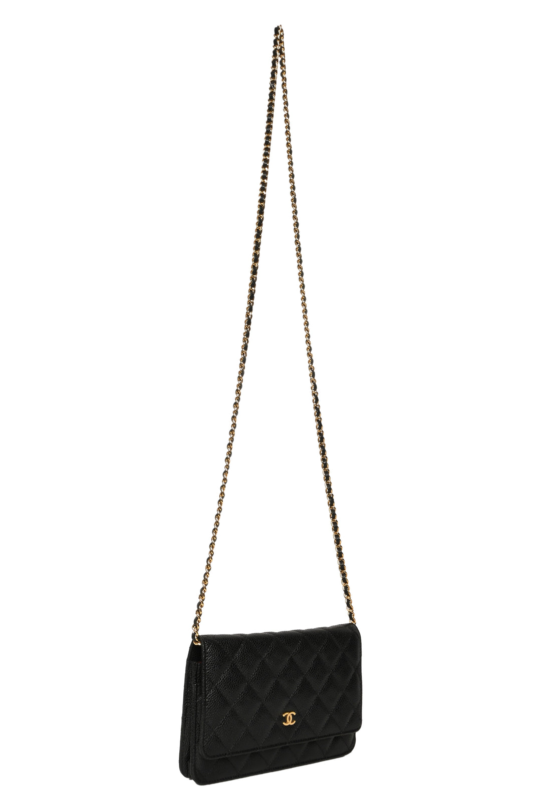 Chanel 2013-2014 Quilted Caviar Classic Wallet on Chain