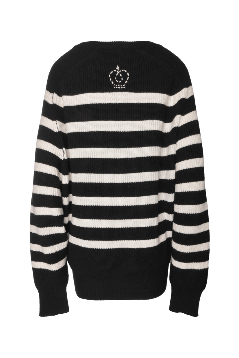 Queene and Belle Size 2 Striped Cashmere Sweater