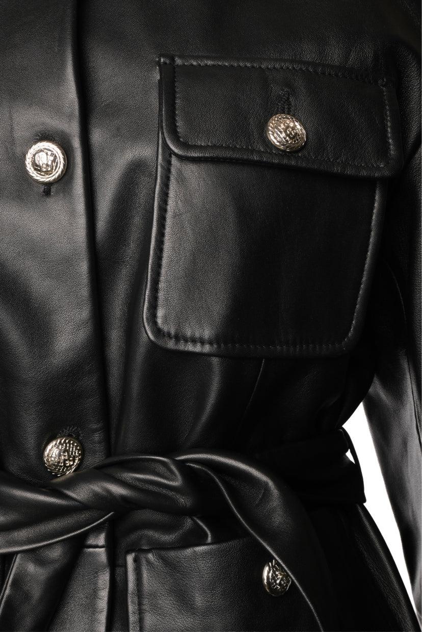 maje Size 36 4 Pocket Lamb Leather Jacket