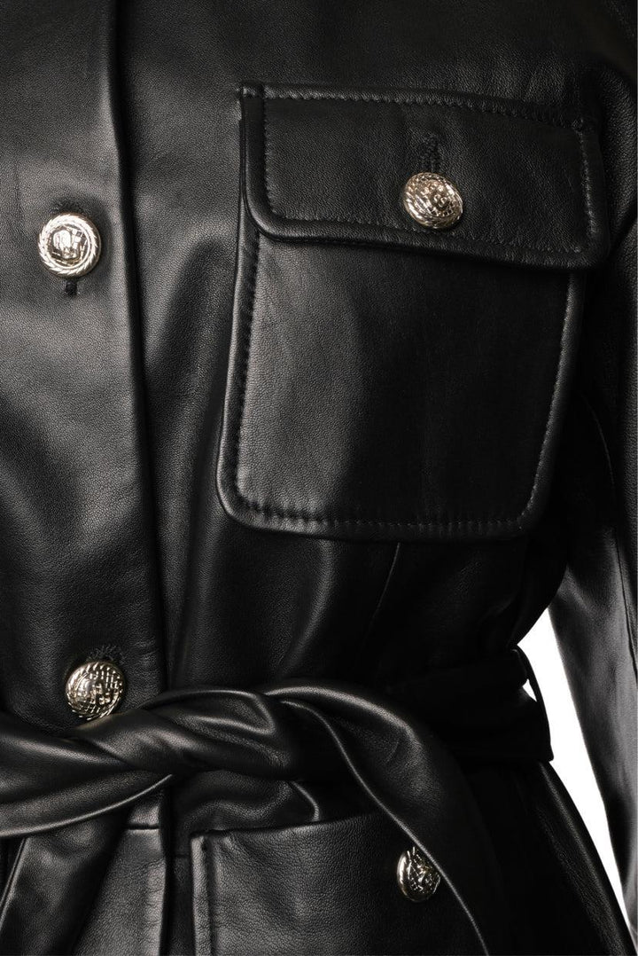 maje Size 36 4 Pocket Lamb Leather Jacket