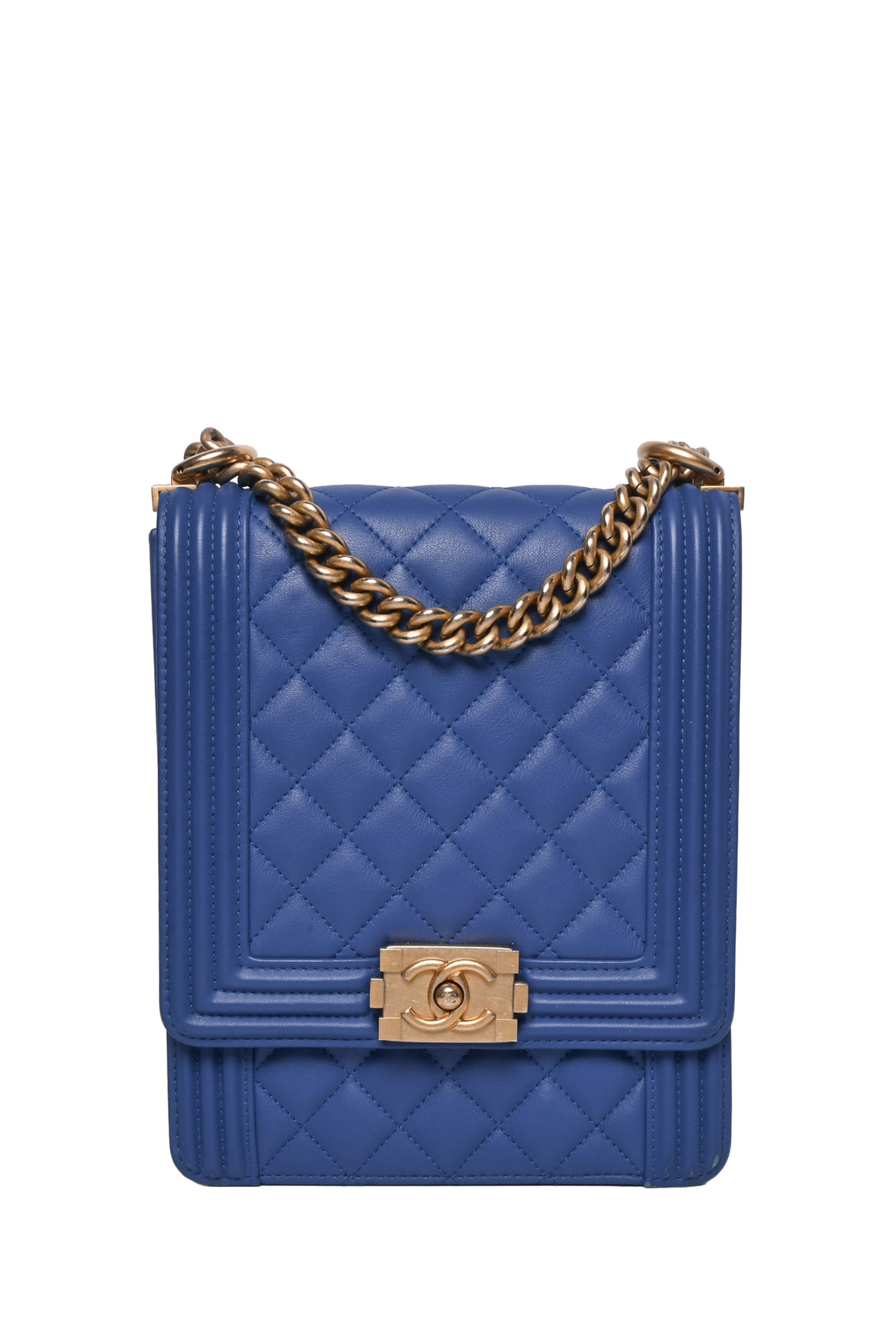 Chanel 2019 Quilted North South Boy Flap Shoulder Bag