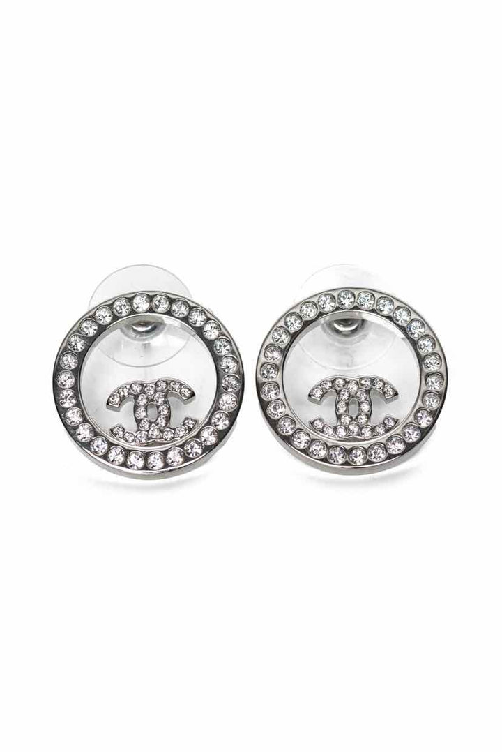 Chanel Size OS CC Circular Rhinestone Post Earrings