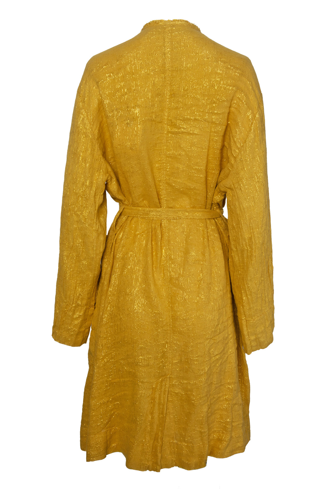 Raquel Allegra Size M Linen-Blend Cropped Trench Coat