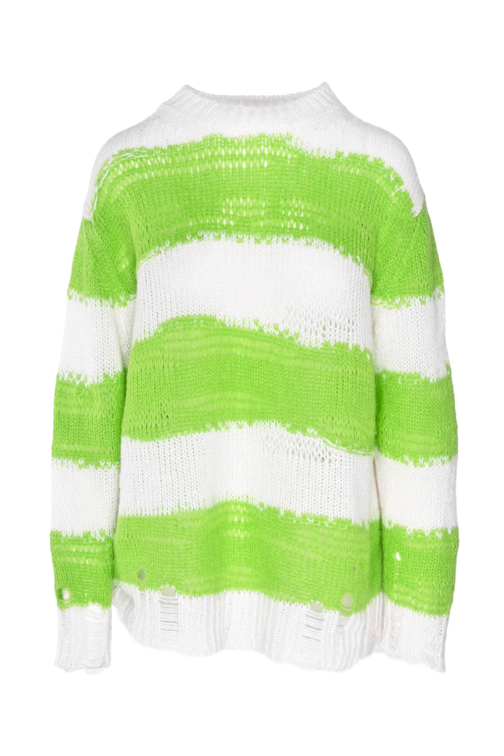 Acne Studios Size XS Distressed Striped Sweater
