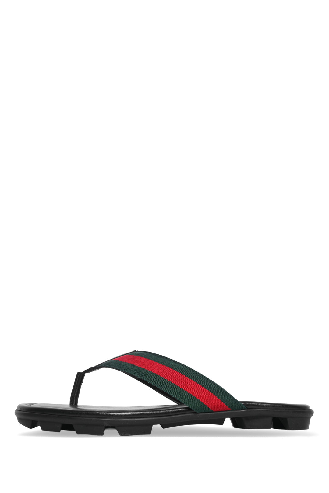 Gucci Size 8.5 Web Cleat Sole Thong Sandals