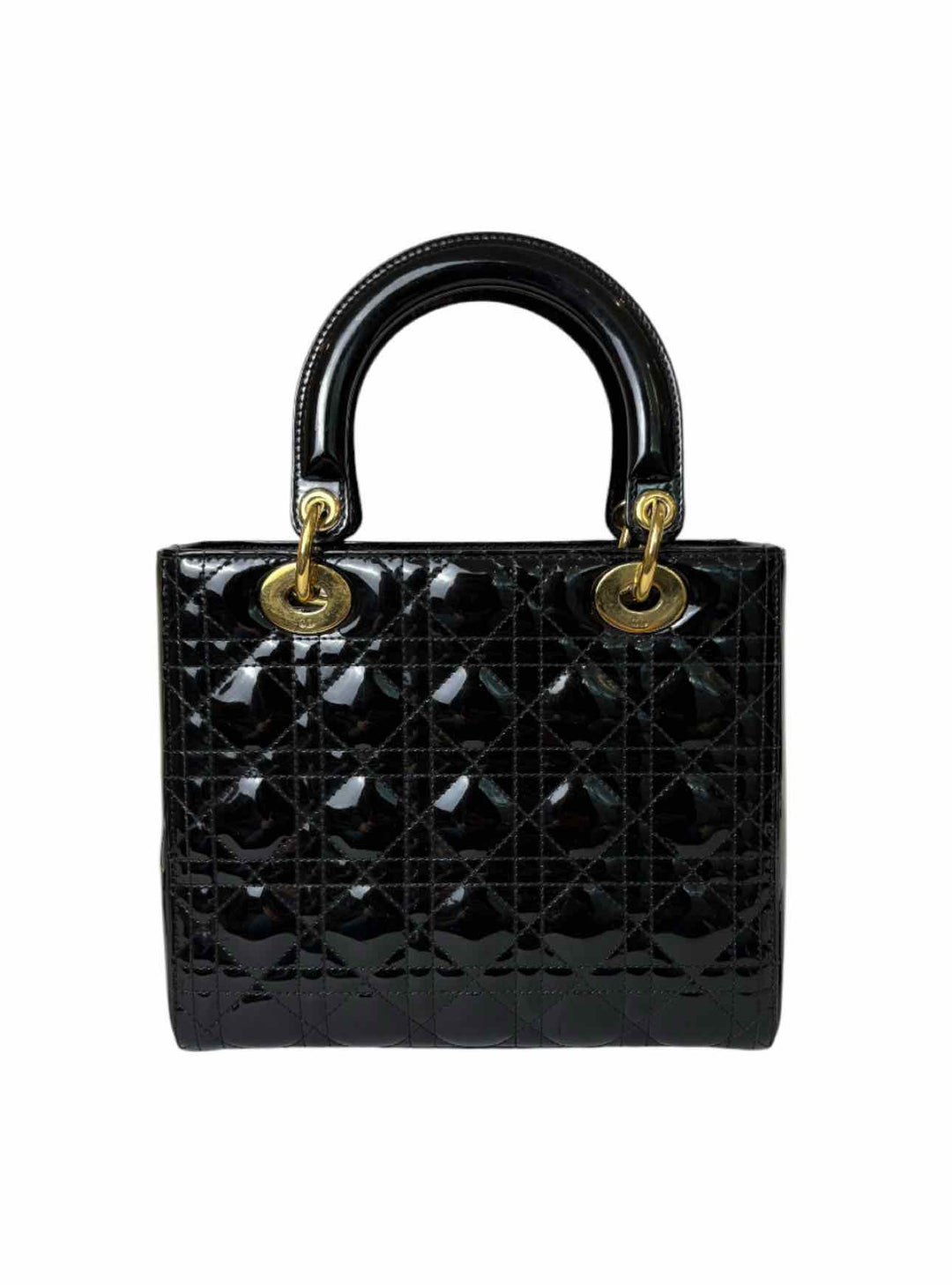 Dior Patent Leather Medium Lady Dior Purse