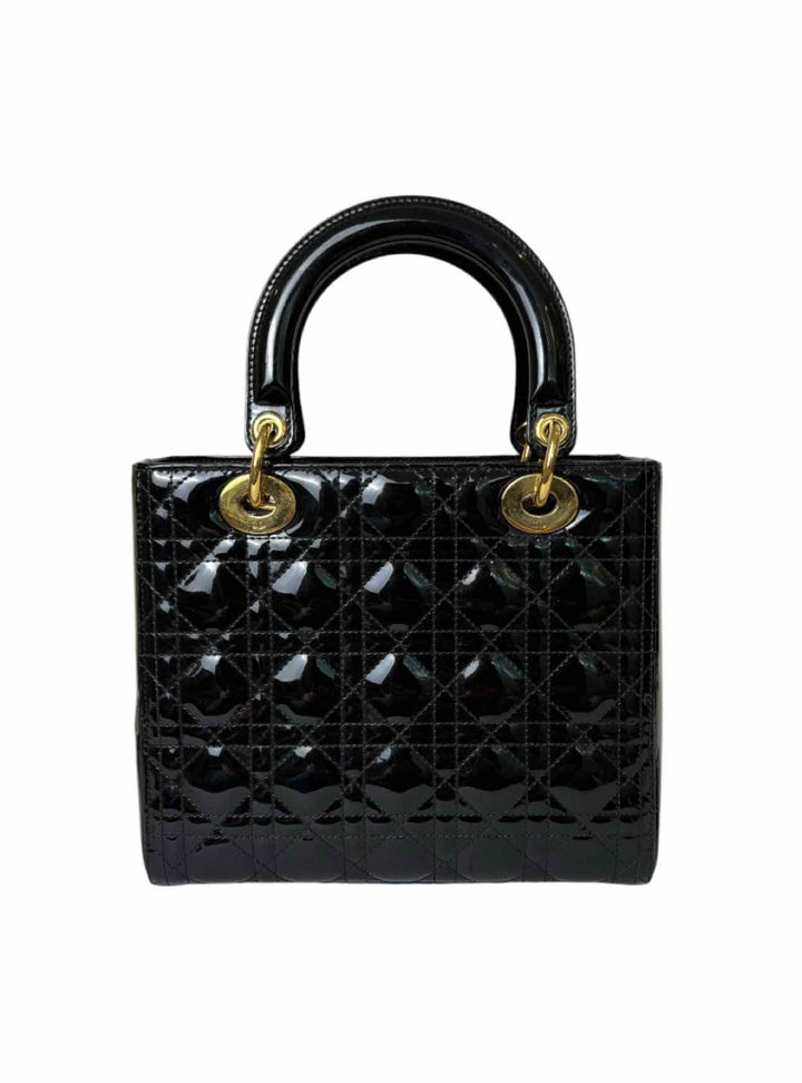 Dior Patent Leather Medium Lady Dior Purse