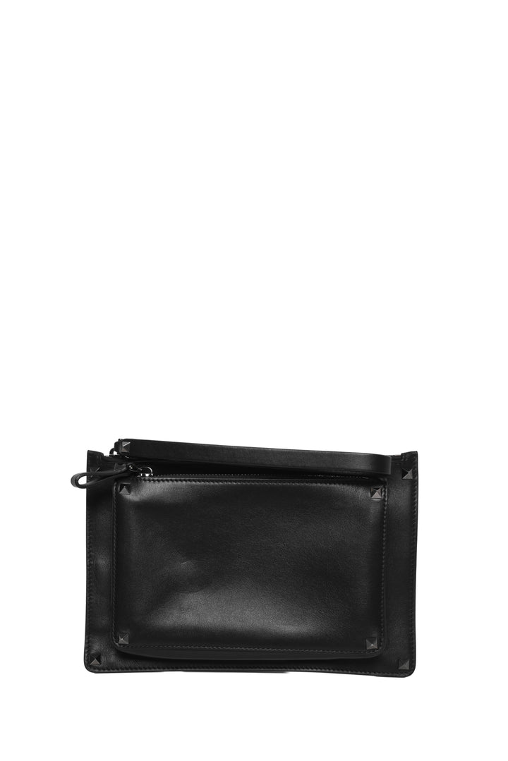Valentino Double Zip Wrislet Clutch