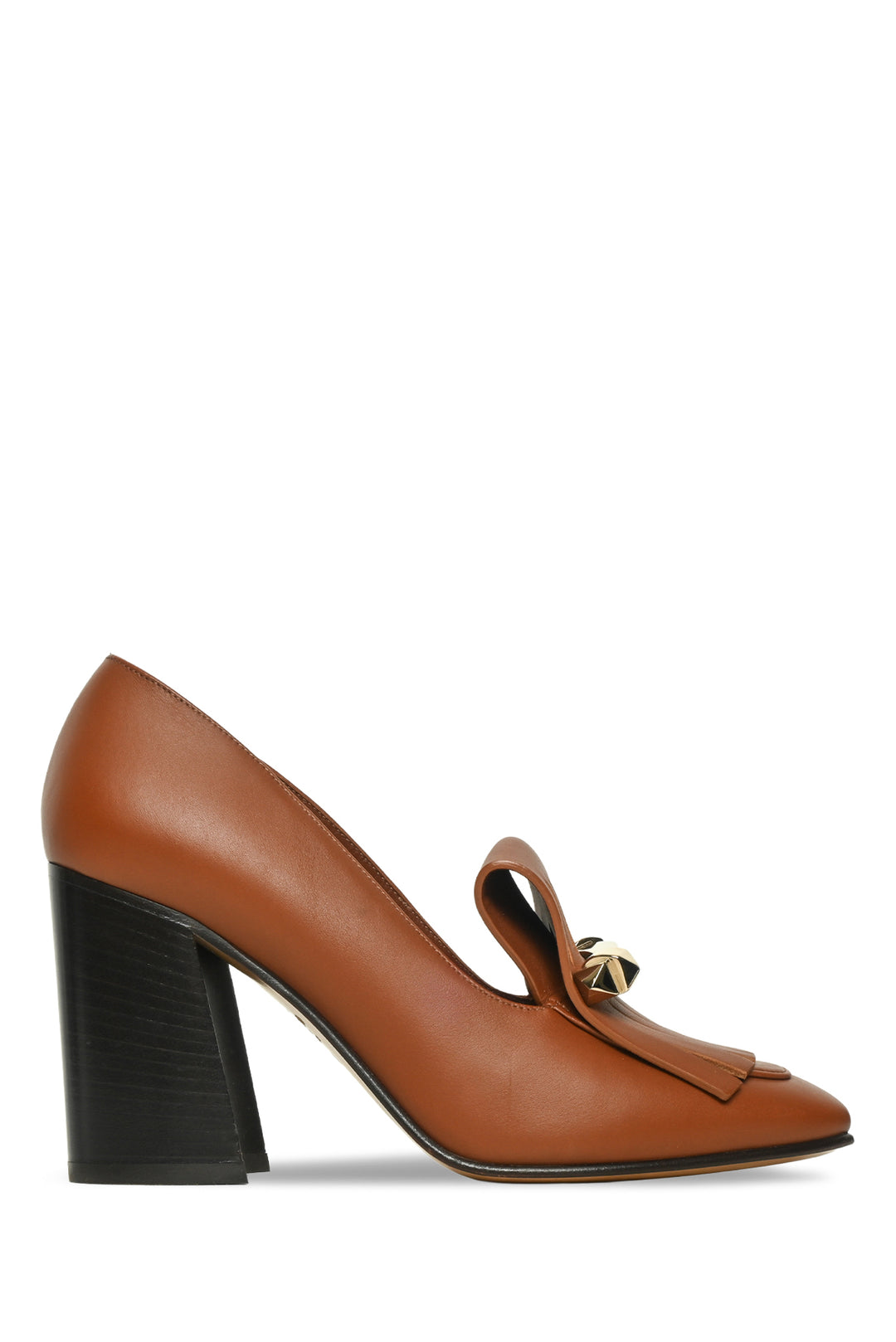 Valentino Size 37.5 Rockstud Uptown Fringe Loafer 90 Pumps