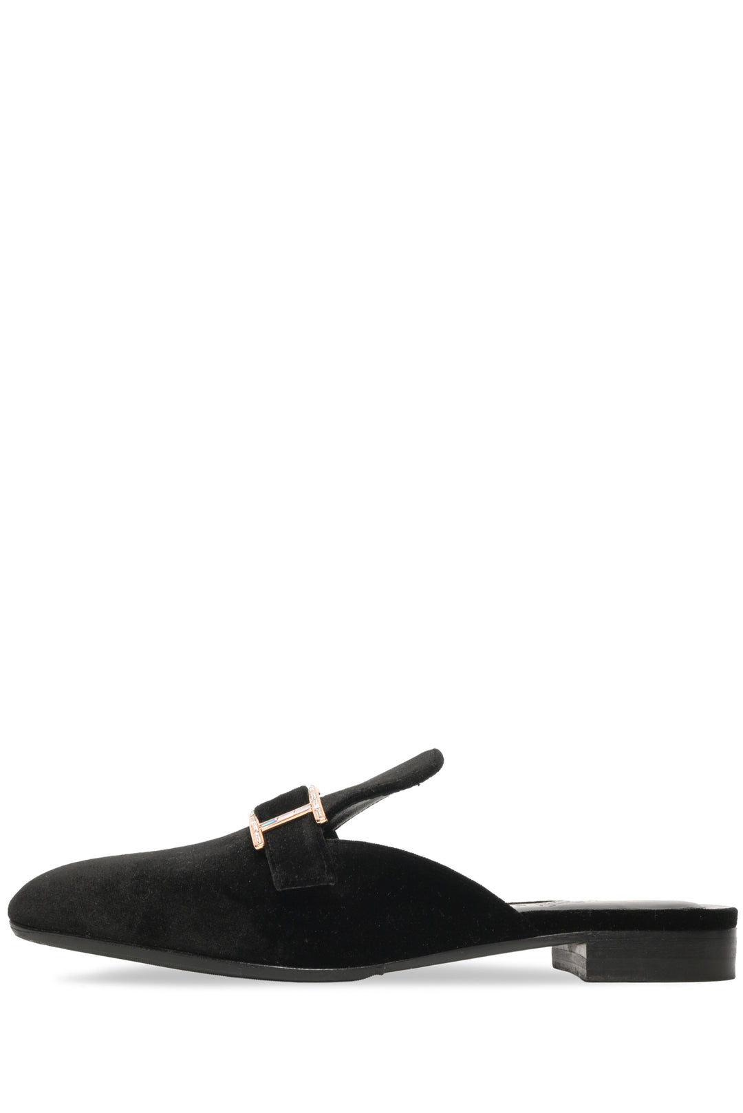 Hermes Size 37.5 Velvet Goatskin Crystal Beauty Mules