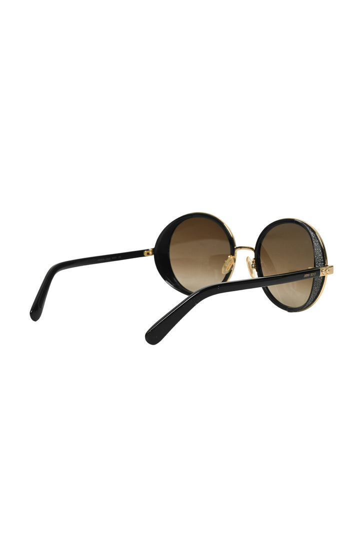 Jimmy Choo Andie/S Glitter Accent Round Eyewear