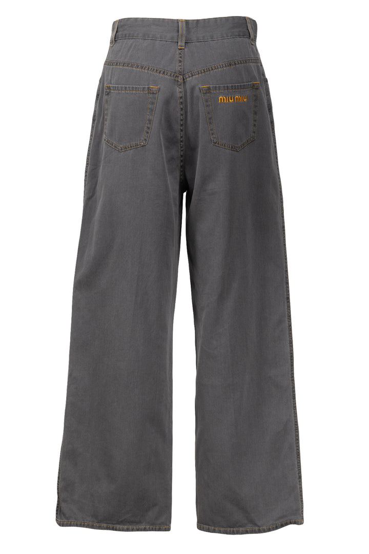 Miu Miu Size 24 2024 Chambray Logo Jeans