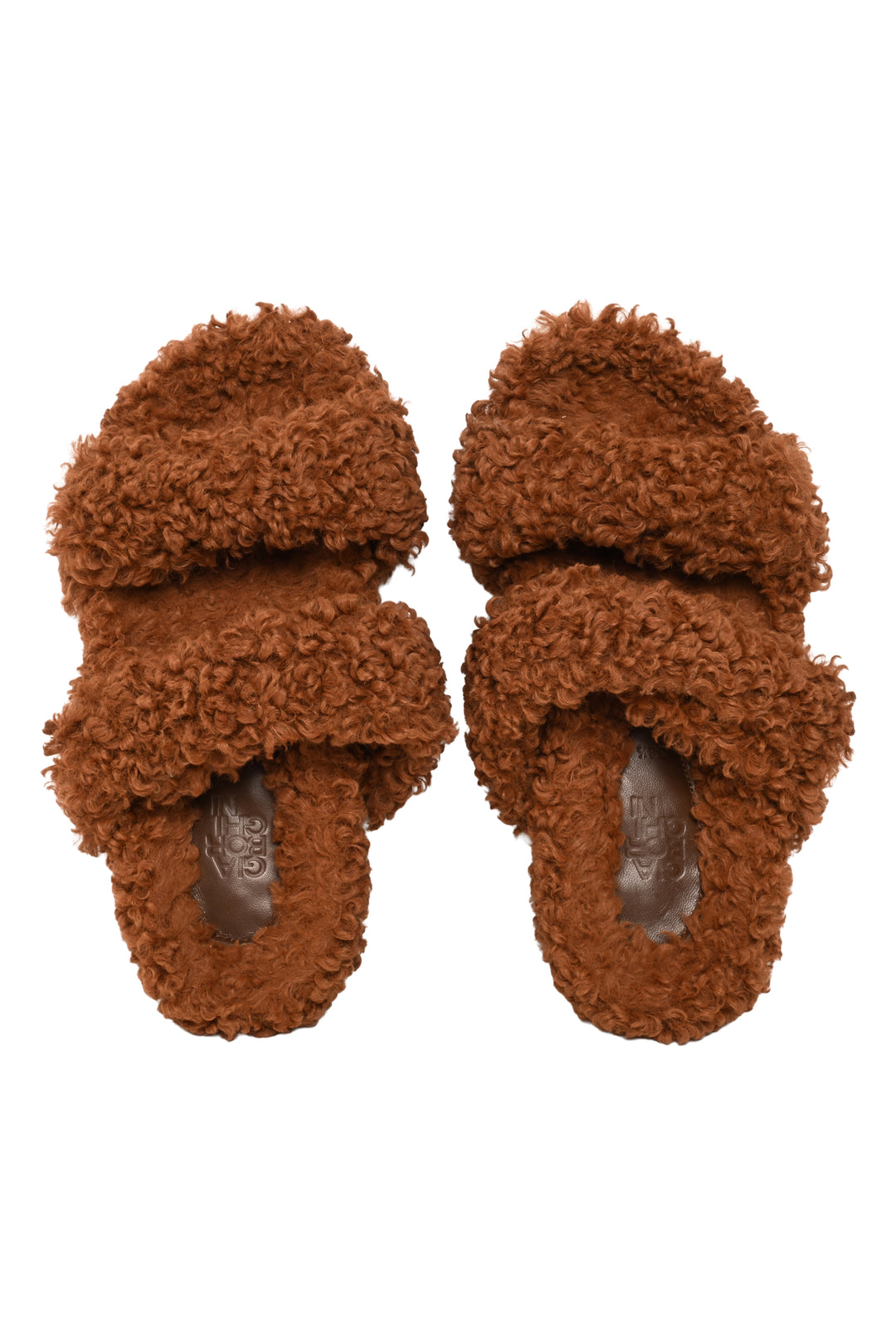 Gia Borghini Size 38.5  Gia 10 Faux Shearling Slides