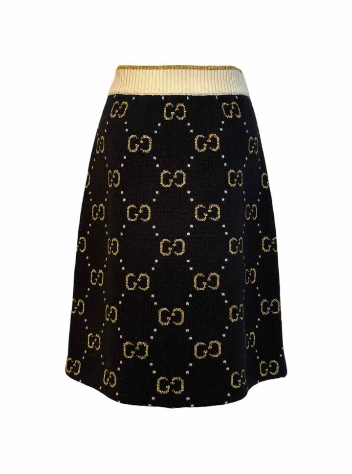 Gucci Size M GG Monogram Knit Skirt