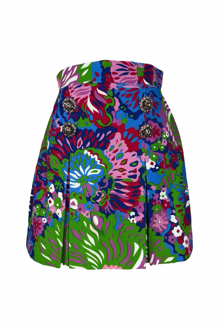 Dolce & Gabbana Size 40 Floral Print Mini Skirt