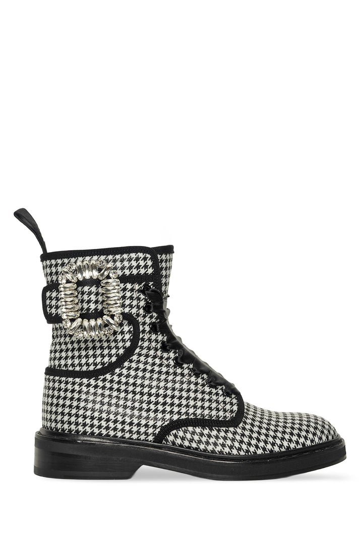 Roger Vivier Size 35 Viv Ranger Houndstooth Ankle Boots