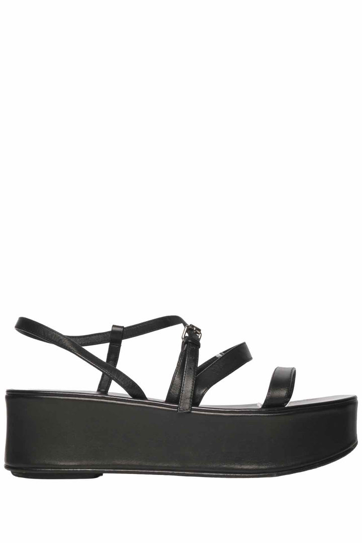 The Row Size 38 Leather Platform Slingback Sandals